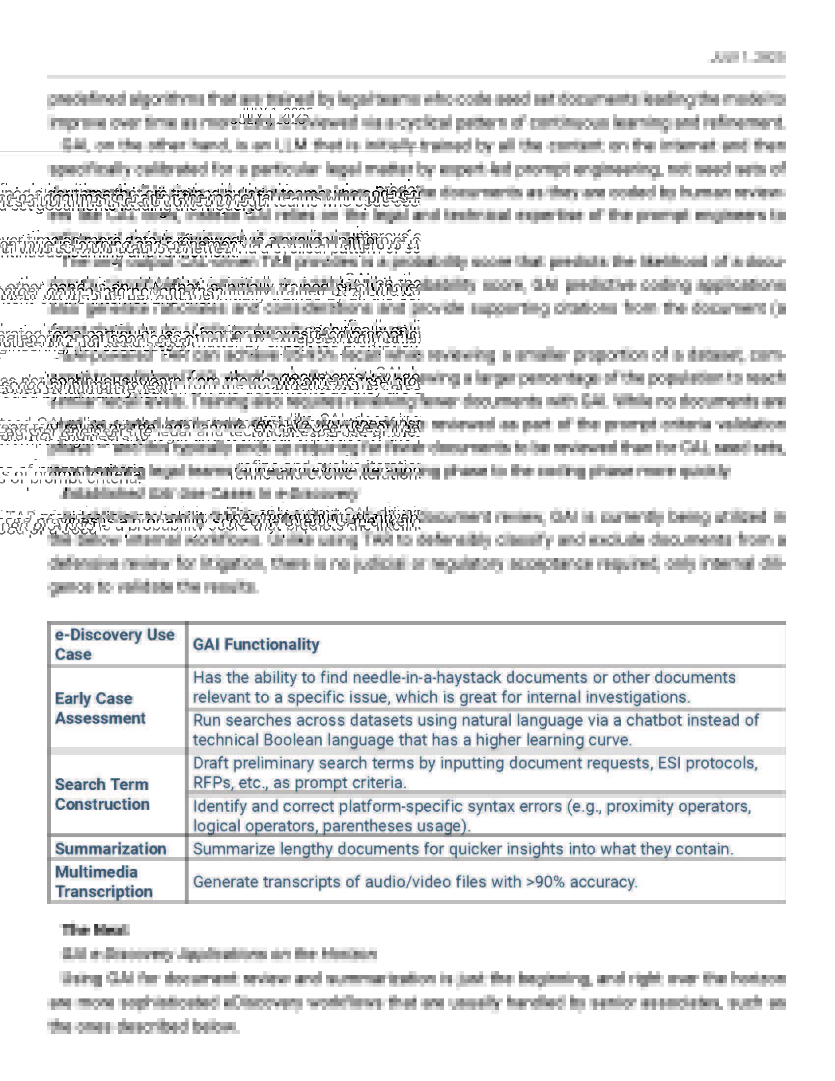 Gen AI in EDiscovery